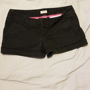 Black low rise shorts